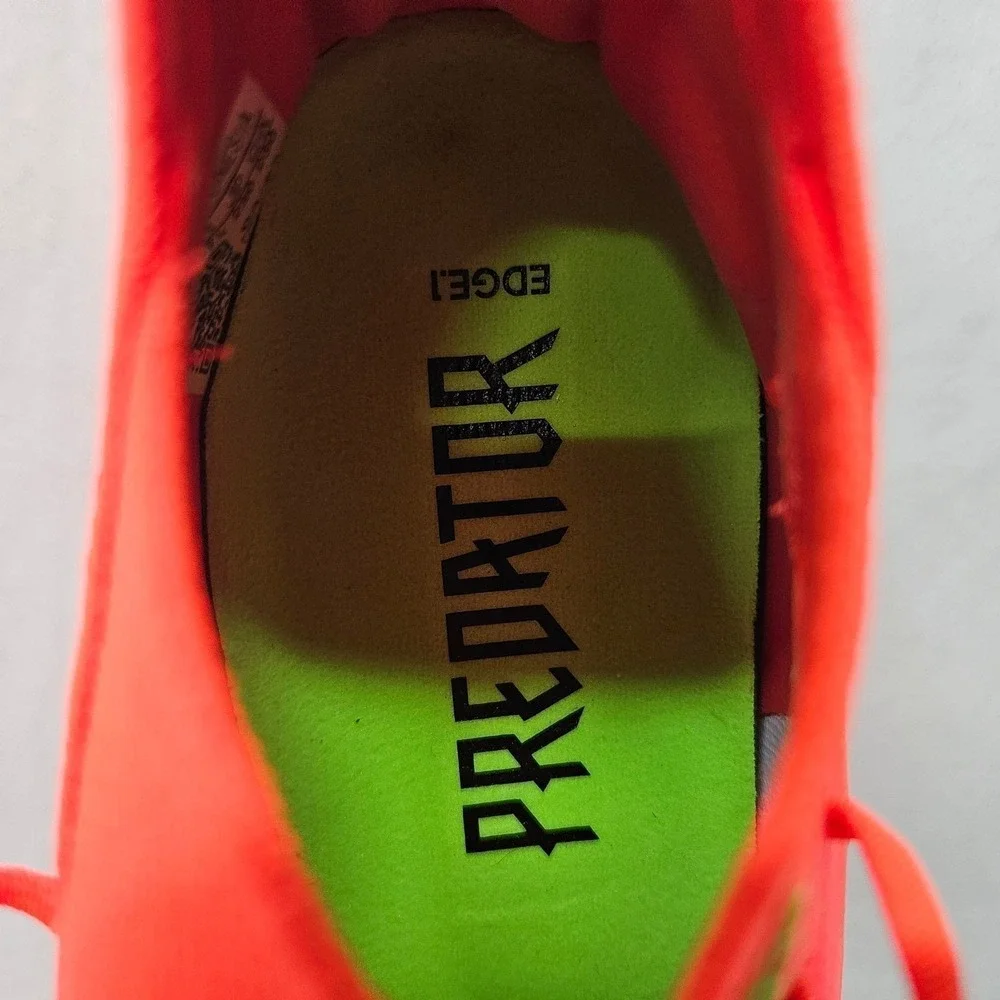 Adidas Predator Edge.1 Firm Ground Soccer Cleats‎ GW1029 Solar Red Mens Size 8.5